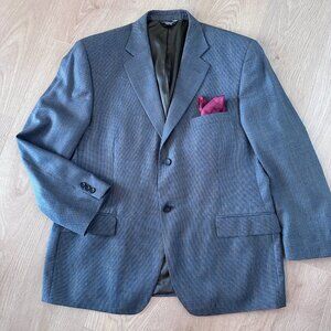 Men's Wool/Silk  Fine Suiting Blazer/Jacket sz 44S - Blue Slate
